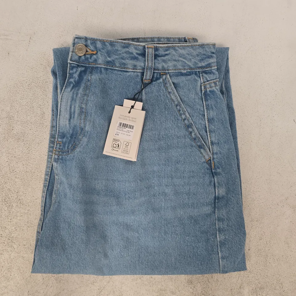 NOBODY'S CHILD PECKHAM BARREL LEG JEANS IN BLUE SIZE UK 14S