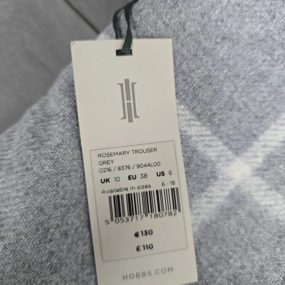 HOBBS ROSEMARY TROUSERS – GREY, UK 10