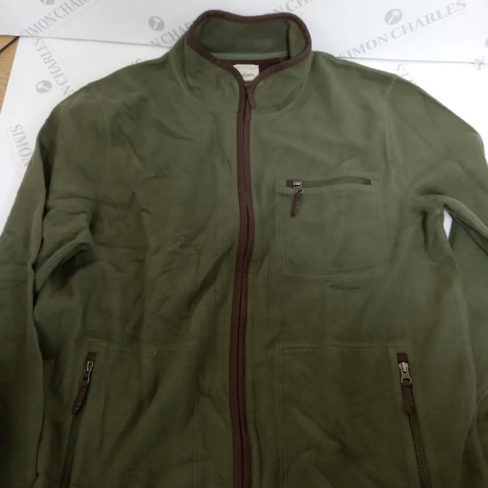 WOOL LOVERS FULL ZIP ORGANIC COTTON FLEECE - L