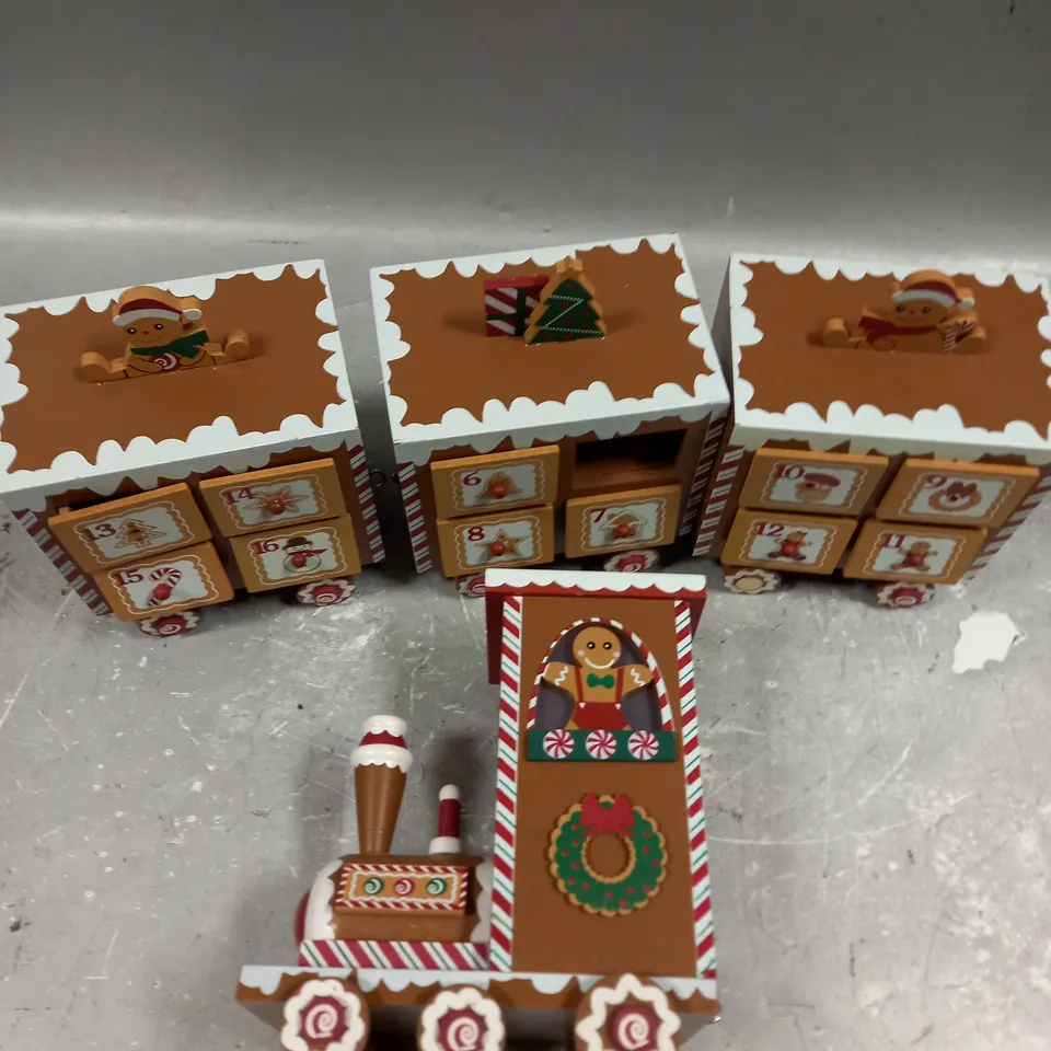 THREE KINGS GINGERBREAD TRAIN LIGHT UP ADVENT CALENDAR RRP £29.99