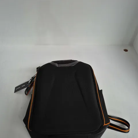 TUMI X MCLAREN BACKPACK – BLACK WITH ORANGE ZIP DETAILING
