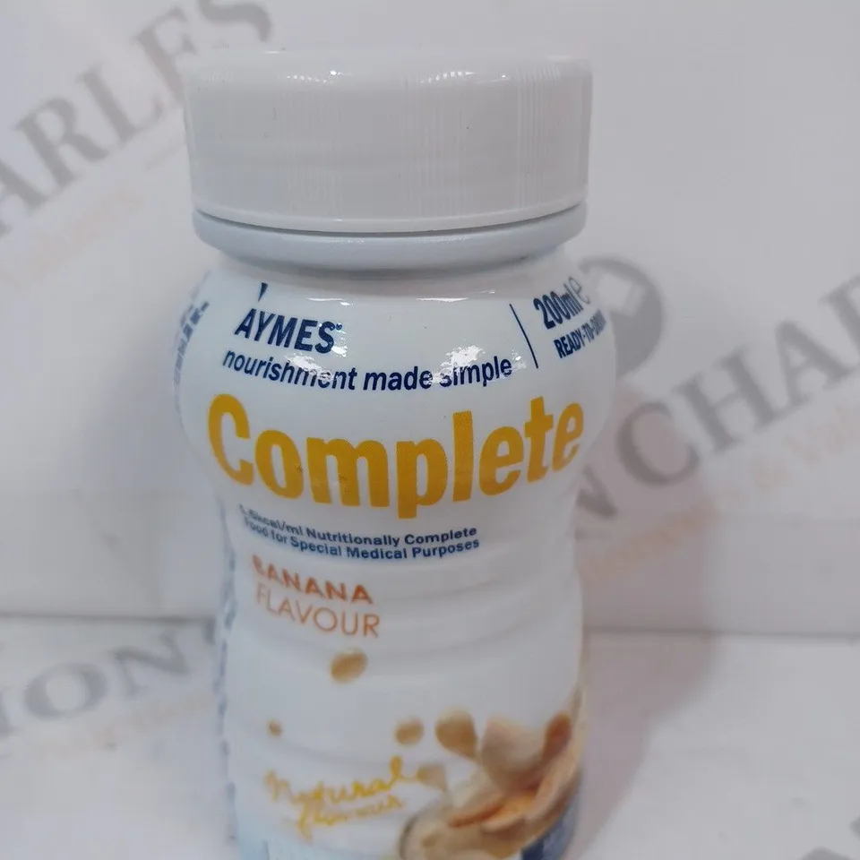AYMES 24 PACK OF COMPLETE 200ML BOTTLES IN BANANA FLAVOUR