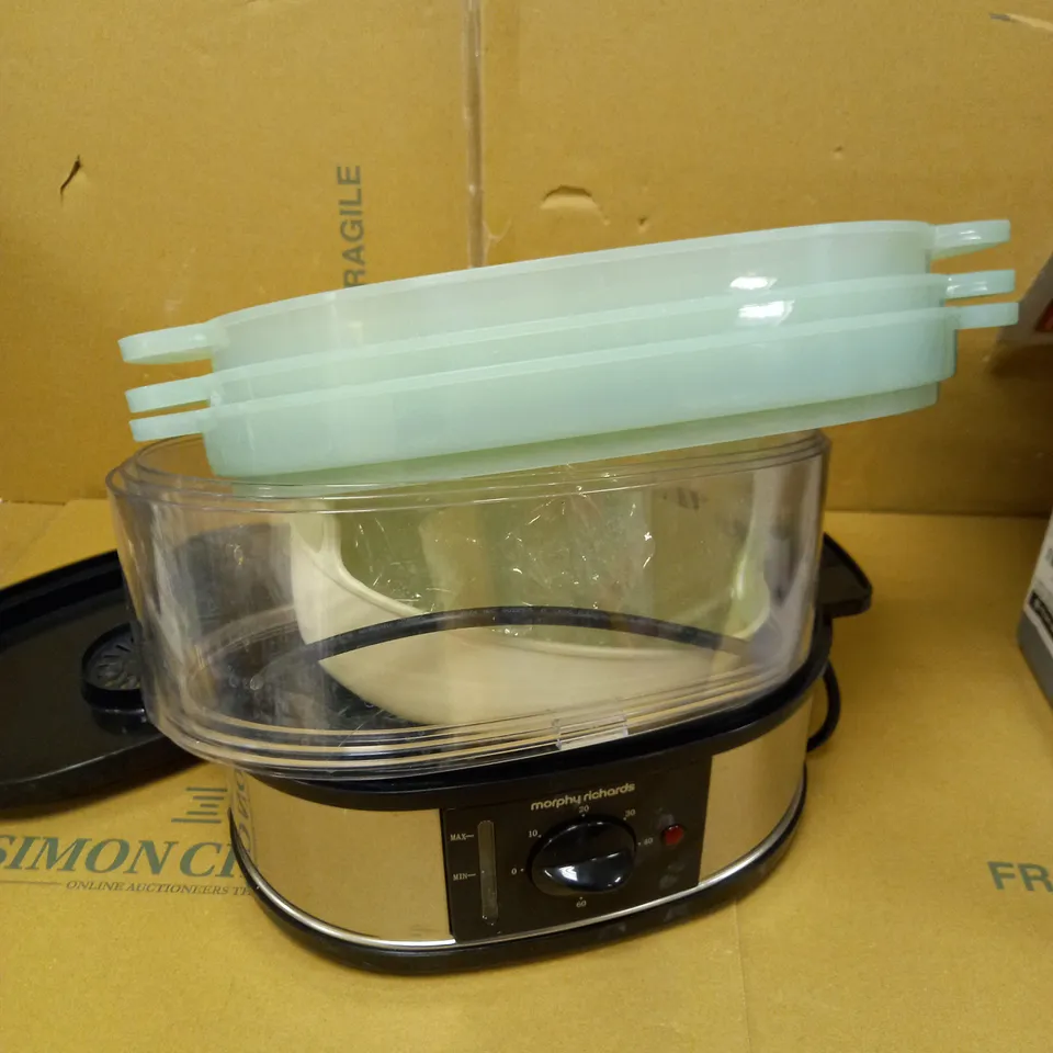 MORPHY RICHARDS STAINLESS STEEL FOOD STEAMER
