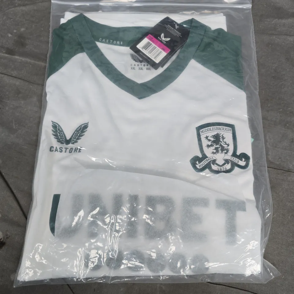 BAGGED CASTORE MIDDELSBROUGH JERSEY IN WHITE -2XL