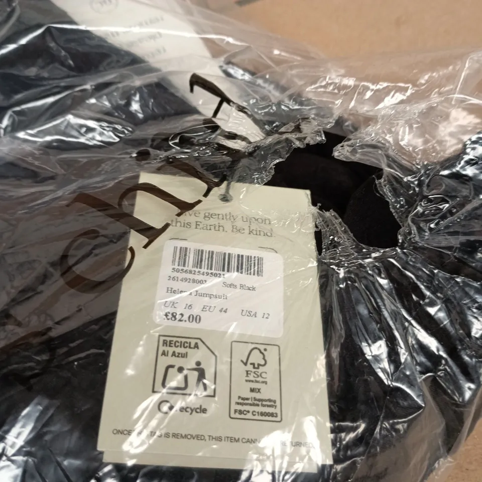 NOBODYS CHILD BLACK HELENA JUMPSUIT UK 16 TAGGED