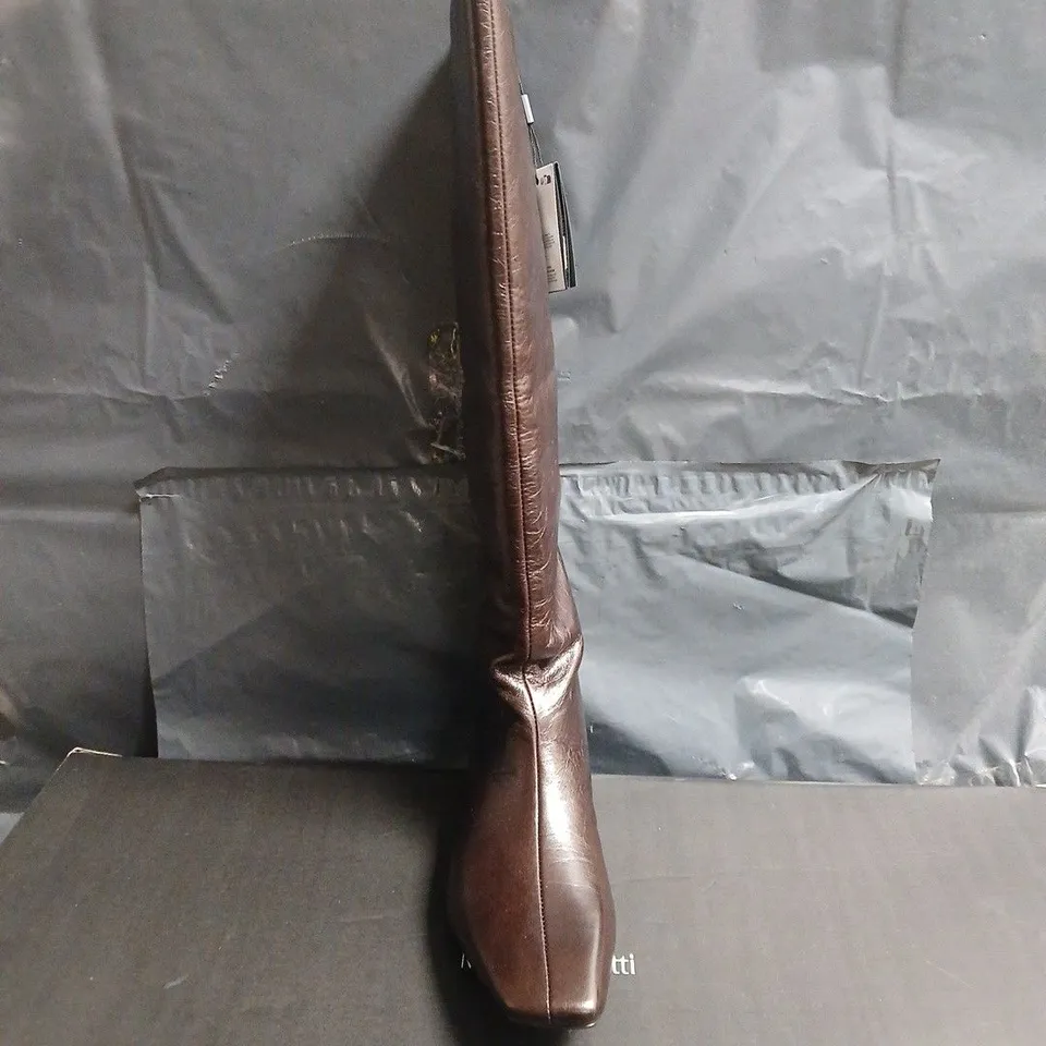 MASSIMO DUTTI BROWN LEATHER KNEE-HIGH BOOTS – WOMEN'S EU 40