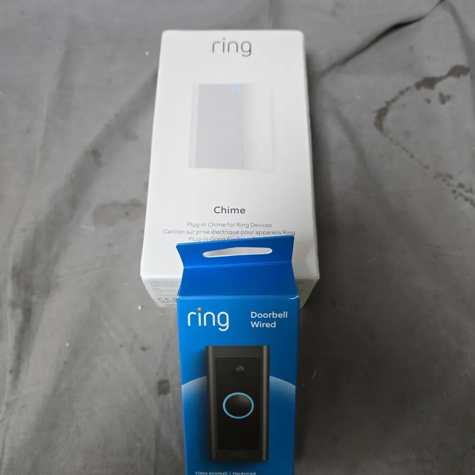 RING VIDEO DOORBELL WITH CHIME - BLACK