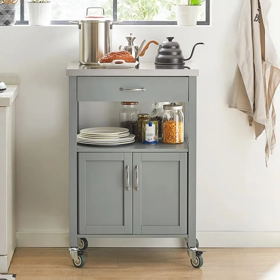 BOXED TAMBELLINI 60CM STAINLESS STEEL KITCHEN WORK BENCH