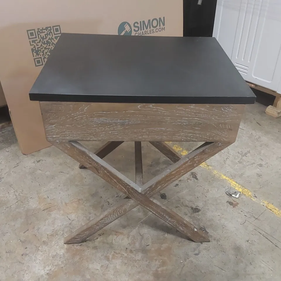 DESIGNER CALIFORNIA AMERICAN OAK BEDSIDE TABLE