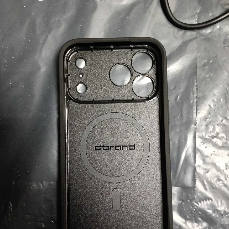 DBRAND BLACK MOBILE PHONE CASE WITH CIRCULAR BACK RING