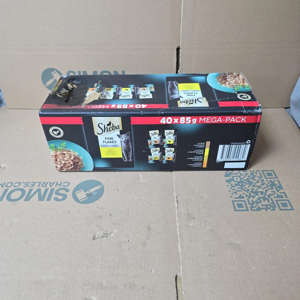 SHEBA FINE FLAKES POULTRY SELECTION 40 X 86G MEGA PACK BOXED