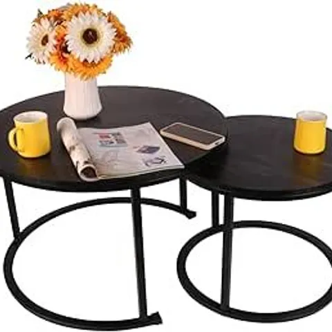 BOXED BIG TREE ROUND NESTING TABLE SET (1 BOX)