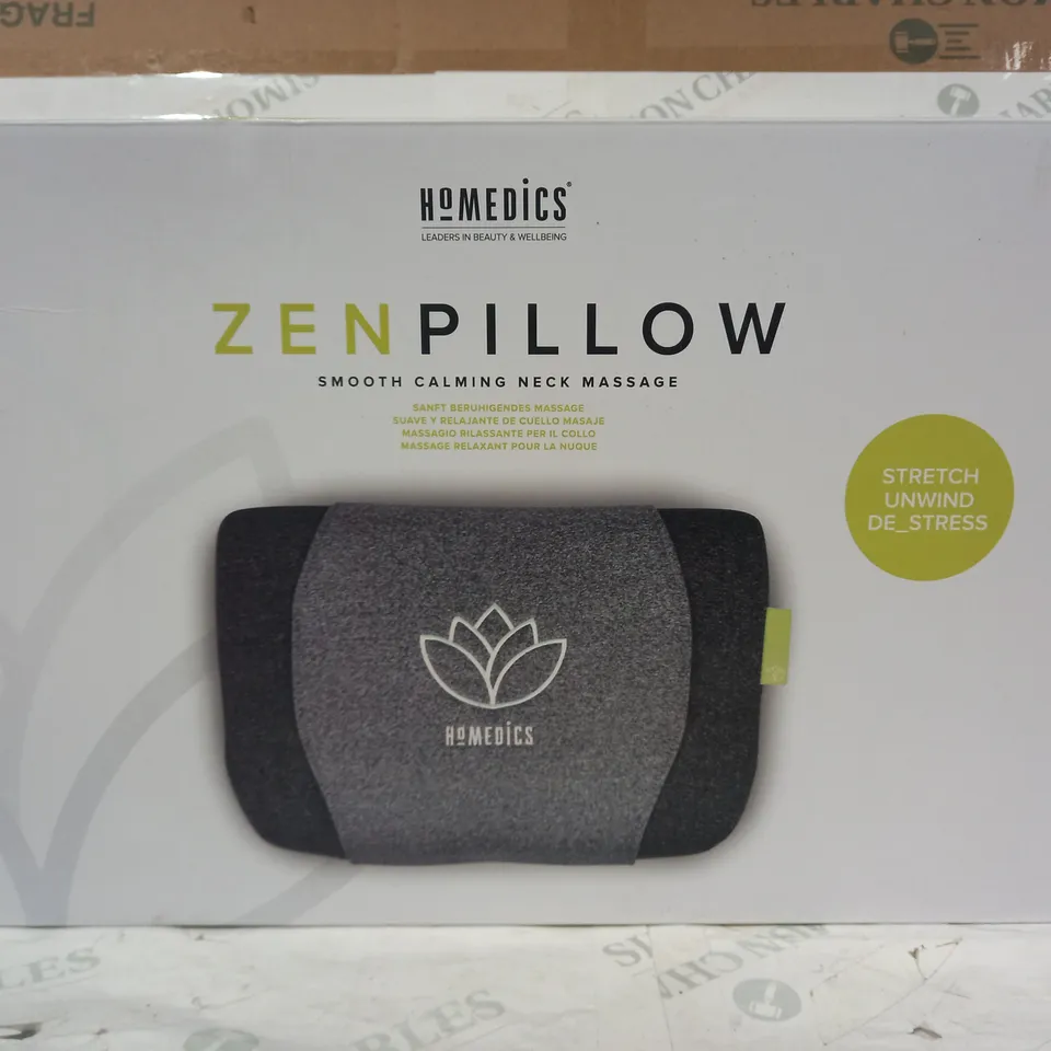 HOMEDICS ZEN PILLOW - SMOOTH CALMING NECK MASSAGE