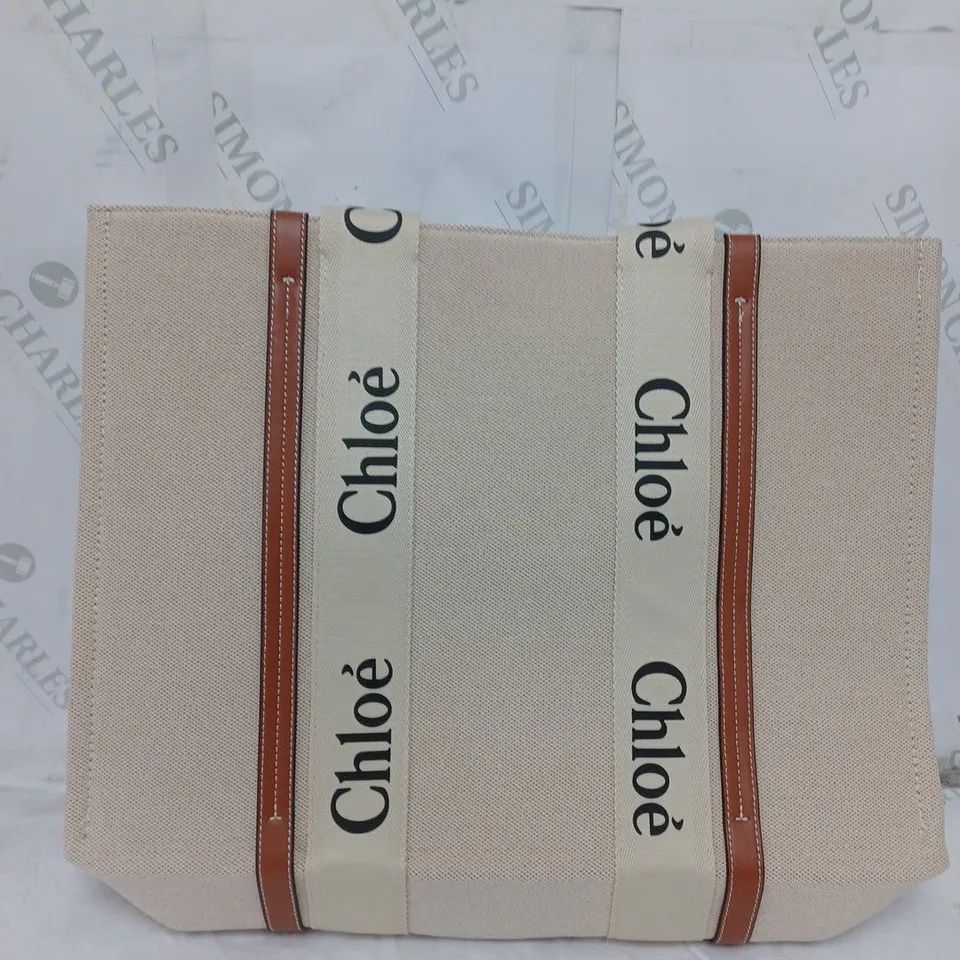 CHLOE LARGE SHOPPING TOTE BAG CREAM