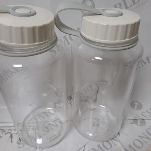 LOCKNLOCK 2X CLEAR 1000ML BPA FREE BOTTLES