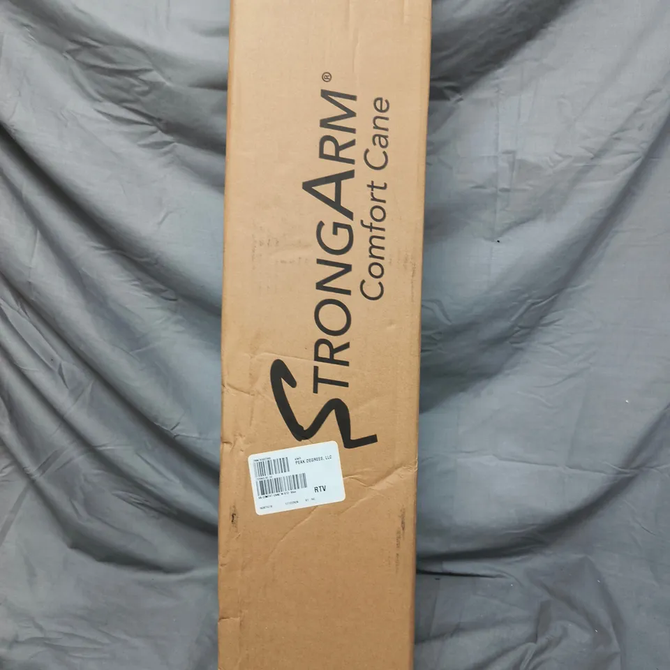 STRONG ARM COMFORT CANE WITH STANDING BASE & LIGHT IN BLUE