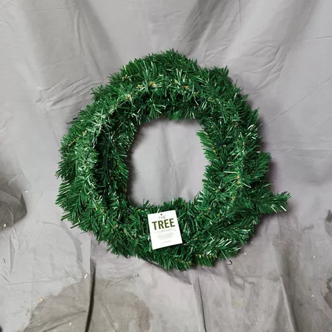 2 X THE TREE COMPANY ARTIFICIAL EVERGREEN CHRISTMAS WREATH – GREEN