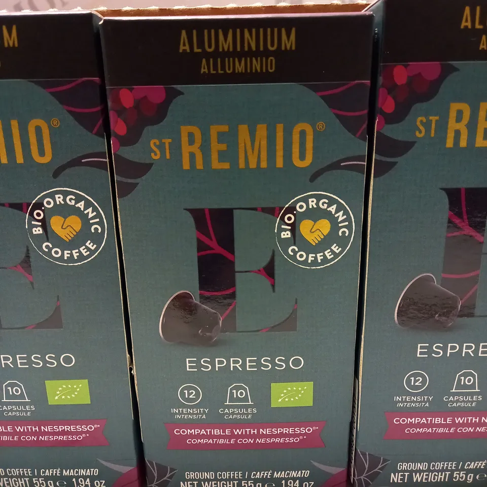 LOT OF 20 10-CAPSULE PACKS OF ST REMIO ESPRESSO GROUND COFFEE - NESPRESSO COMPATIBLE