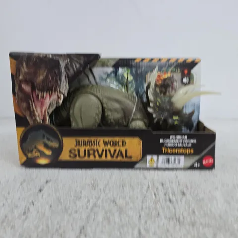 JURASSIC WORLD SURVIVAL DINOSAUR FIGURE - TRICERATOPS