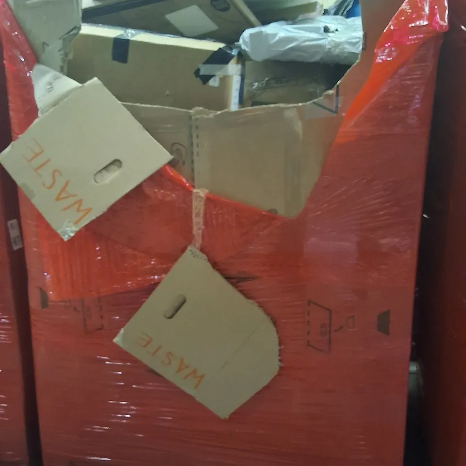 PALLET OF ASSORTED HOUSEHOLD GOODS AND PRODUCTS TO INCLUDE;CAT LITTER TRAY,STEAM CLEANER,GLIDE BOARD