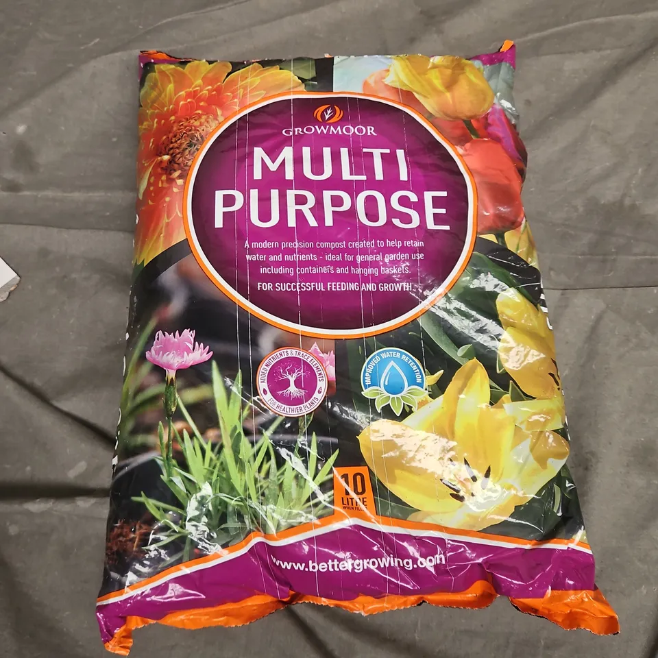 GROWMOOR MULTI-PURPOSE COMPOST – 10 LITRE - COLLECTION ONLY