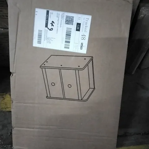 BOXED LIVING AND HOME NIGHT TABLE SC2062 - COLOUR: MORANDI WOOD + WHITE 