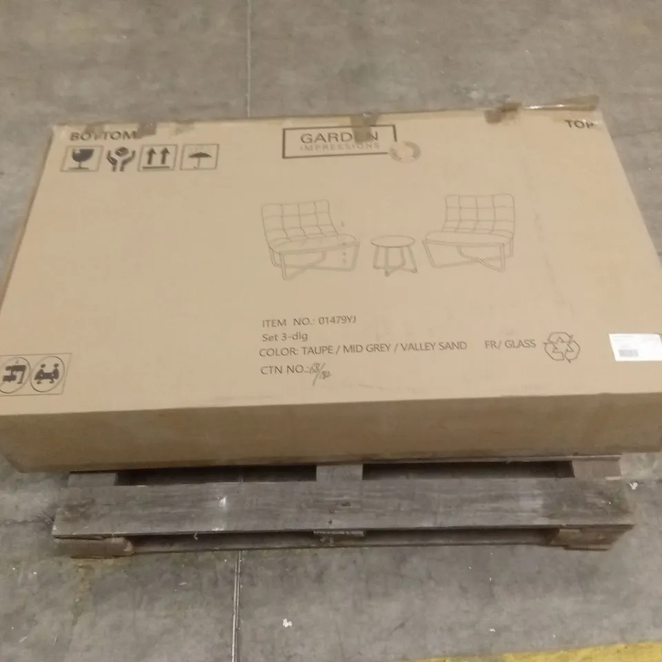 BOXED DANZIG 2 SEATER RELAXING BISTRO SET (1 BOX)