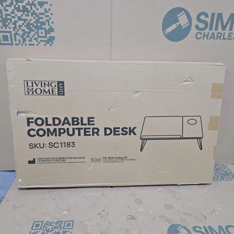 LIVING AND HOME FOLDABLE COMPUTER DESK BOXED