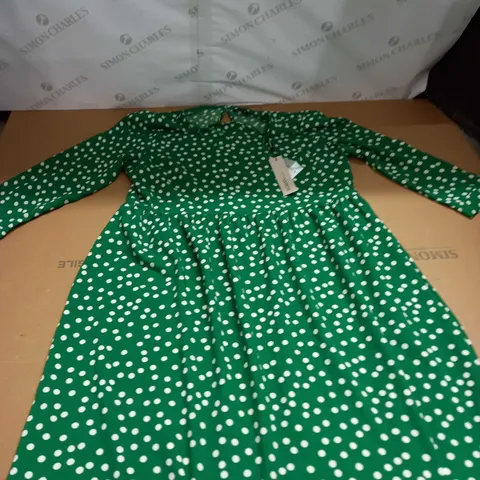 RAMON GREEN SPOT TIERED DRESS SIZE 14