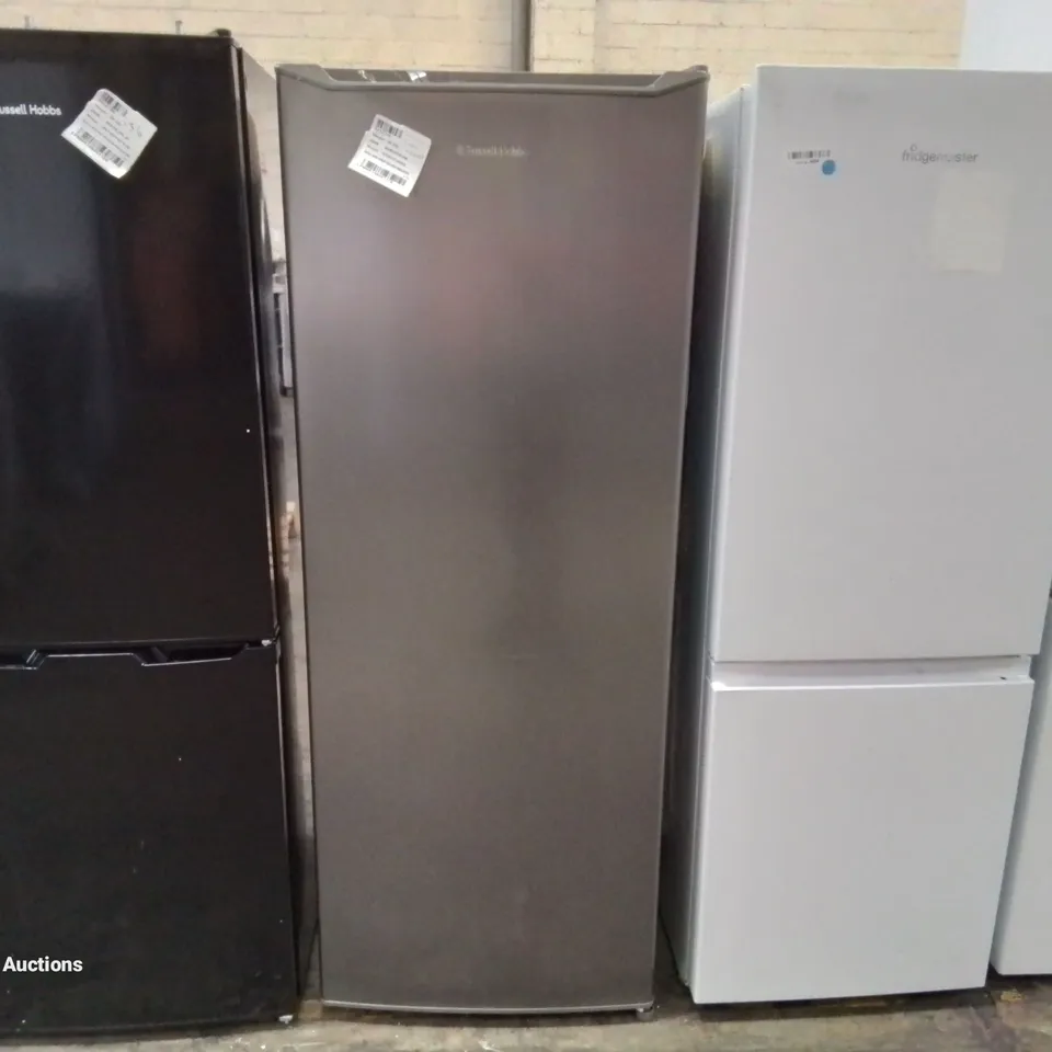 RUSSELL HOBBS RH55LF143SS 242L LARDER FRIDGE, 55CM WIDE, 4 SHELVES, 4 DOOR RACKS, LED LIGHT, STAINLESS STEEL [ENERGY CLASS F]