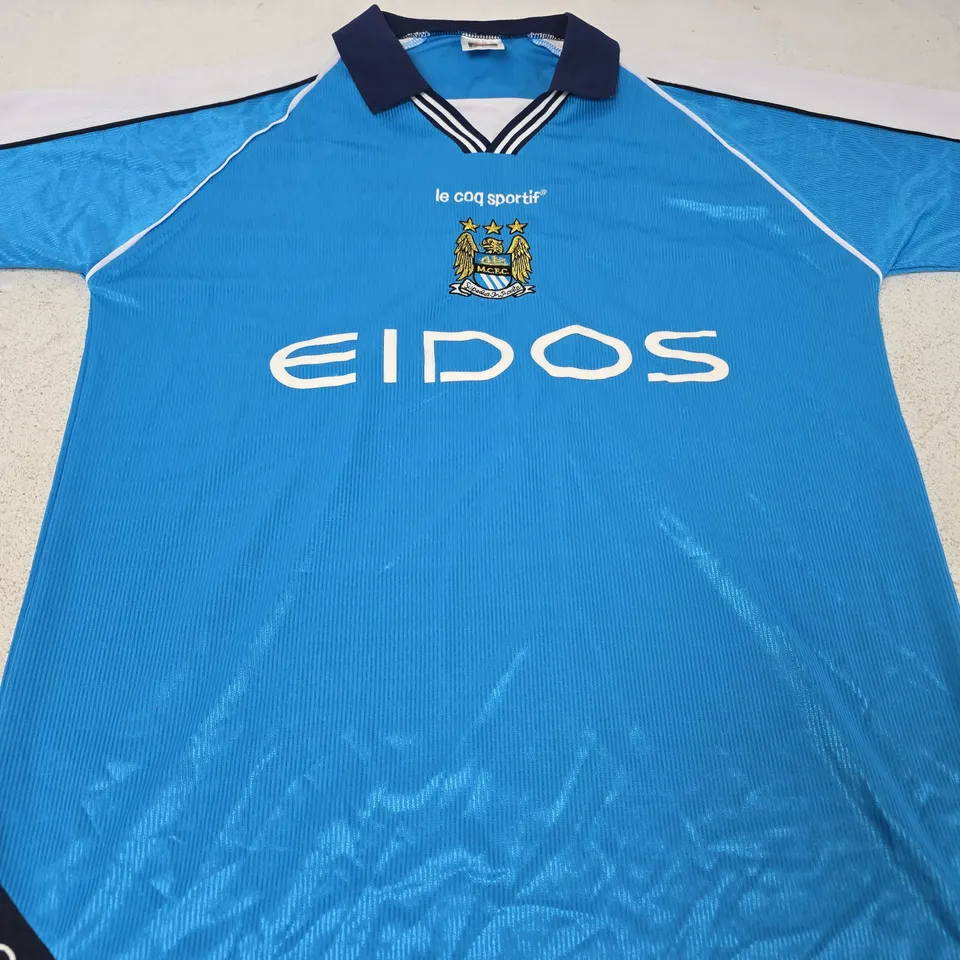 MANCHESTER CITY FC 2000/01 HOME SHIRT - HAALAND 15 - SIZE UNSPECIFIED