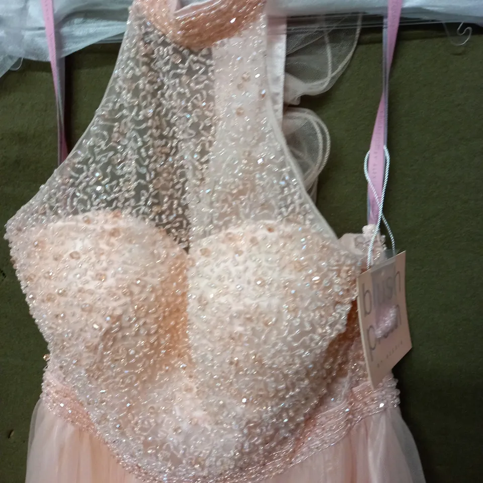 BLUSH PROM EMBELLISHED OCCASIONAL DRESS - SIZE 4