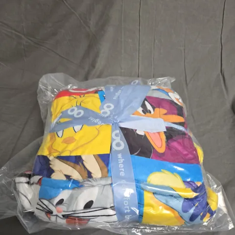 KIDS SEALED OODIE HOODED BLANKET - LOONEY TUNES