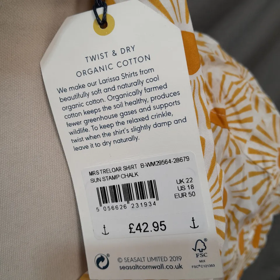 SEASALT CORNWALL TRELOAR SHIRT - UK 22