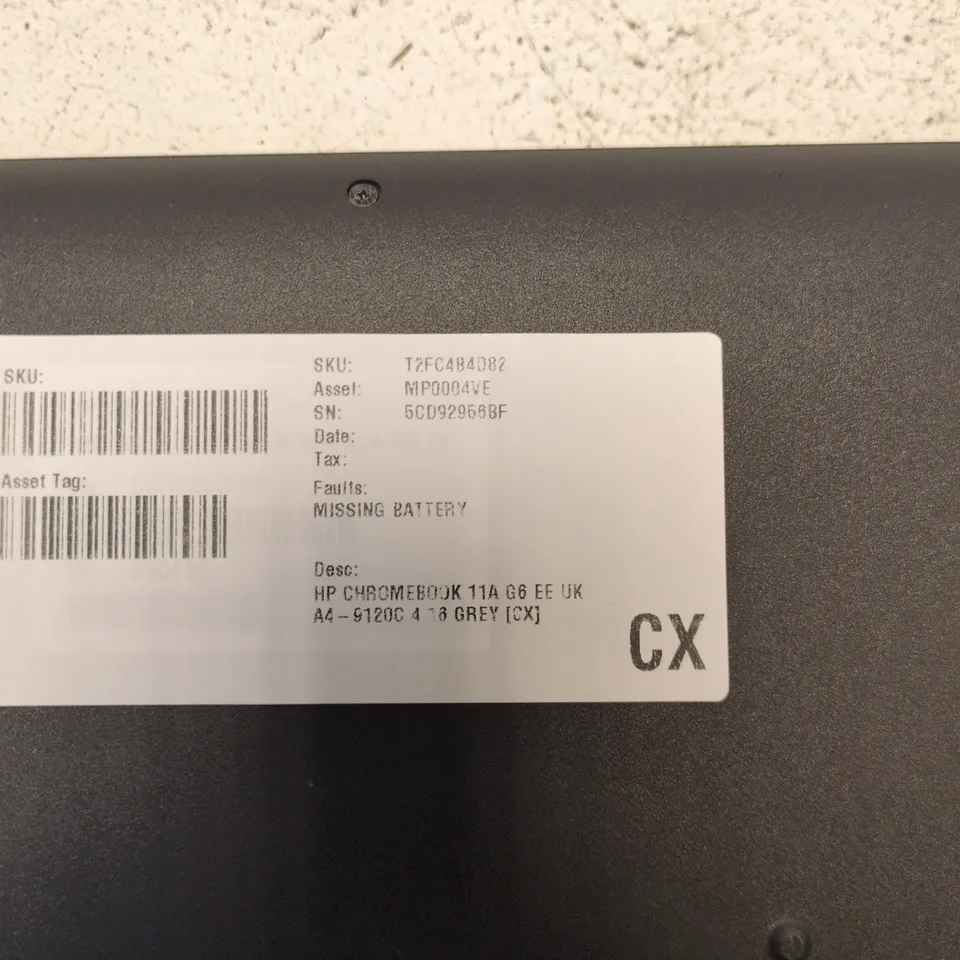 HP CHROMEBOOK 11A G6 EE UK – GREY (MISSING BATTERY)