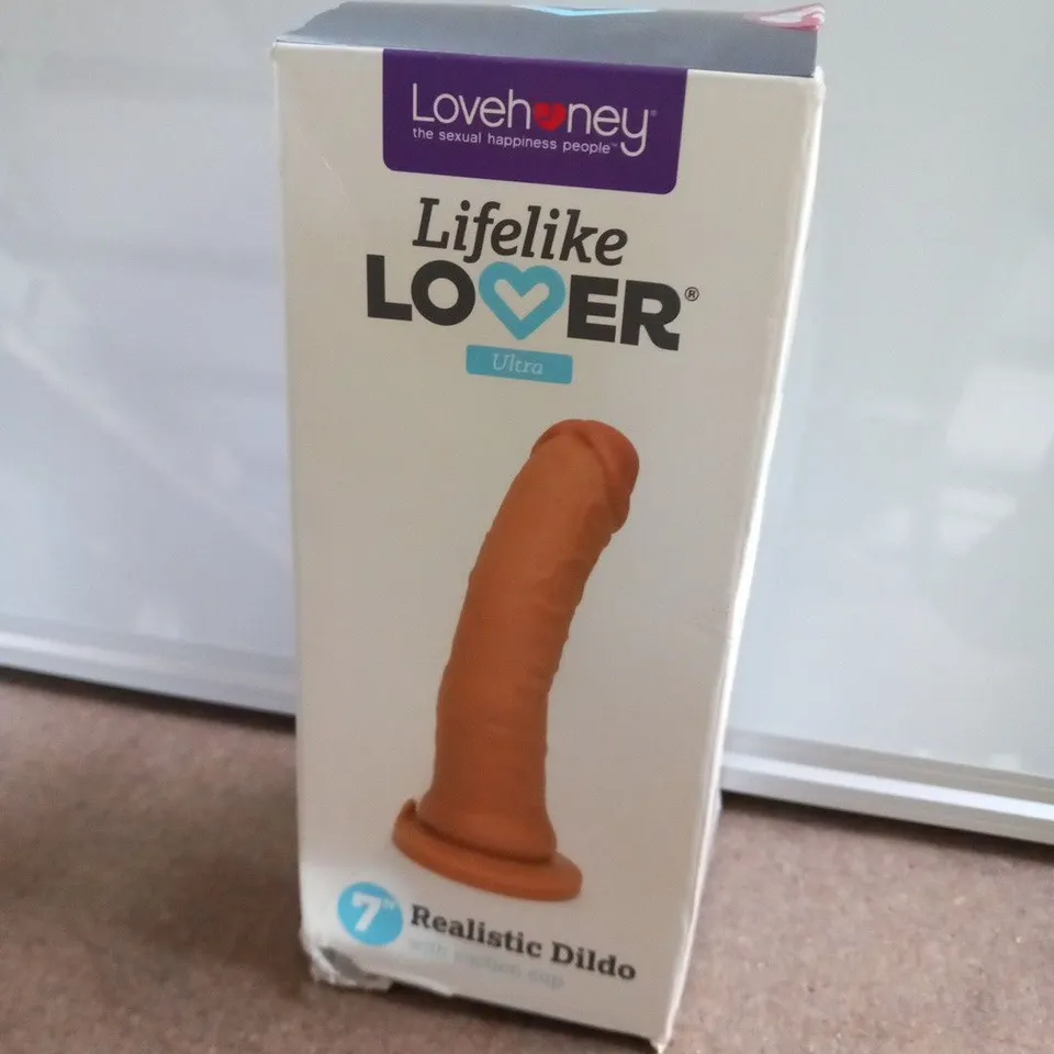 BOXED LOVEHONEY LIFELIKE LOVER ULTRA 7" REALISTIC DILDO WITH SUCTION CUP