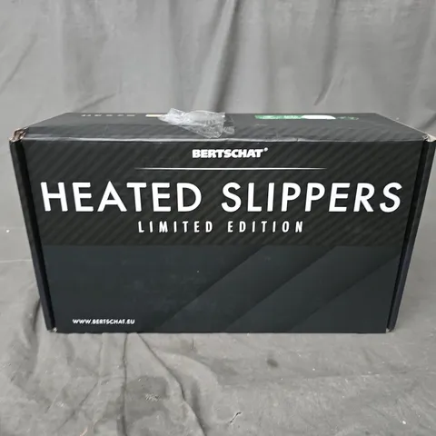 BOXED BERTSCHAT HEATED SLIPPERS LIMITED EDITION (SIZE 8)