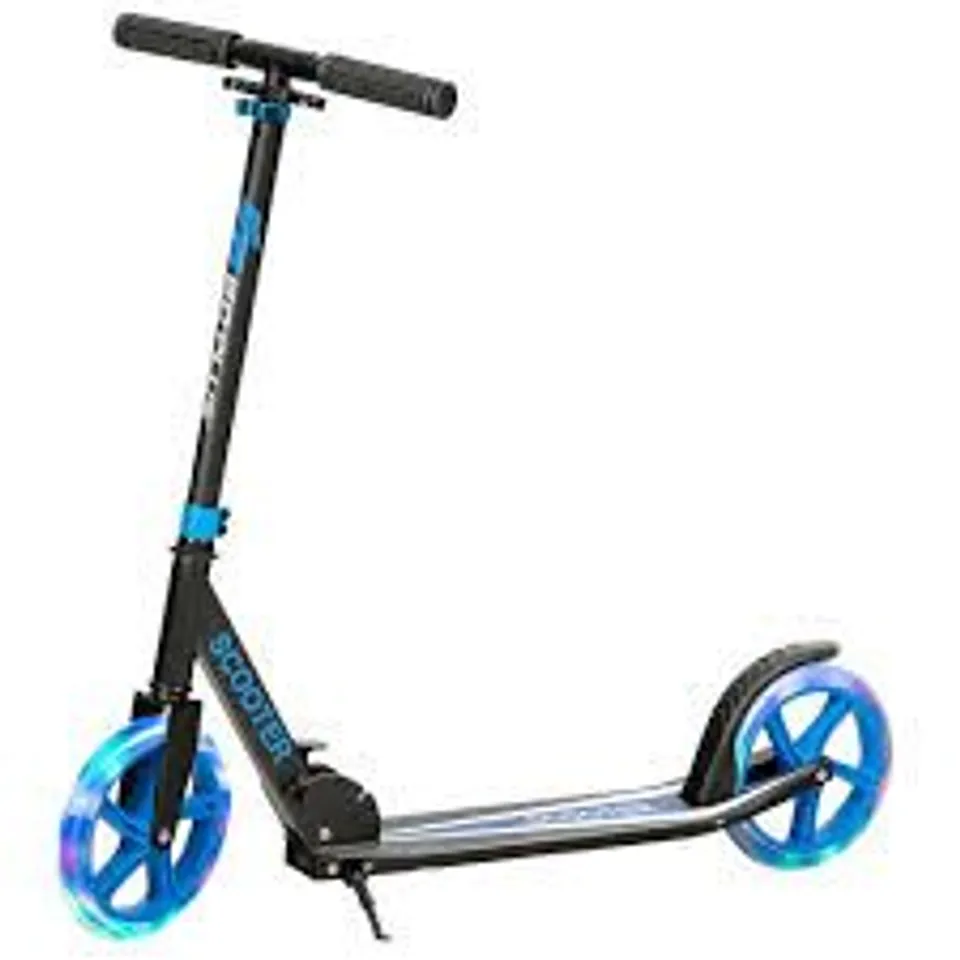 BOXED COSTWAY KIDS BLUE FOLDABLE KICK SCOOTER WITH LED LIGHTS