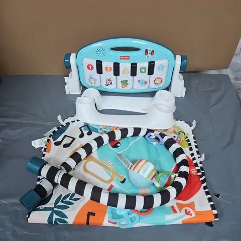 FISHER-PRICE KICK & PLAY BABY PIANO TOY WITH PLAY MAT