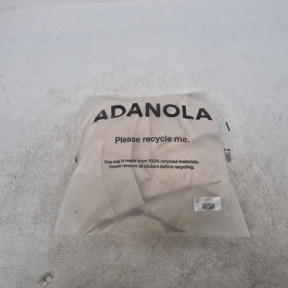 ADANOLA VARSITY OVERSIZED SWEATSHIRT – OAT MELANGE/COFFEE BEAN, UK SIZE M