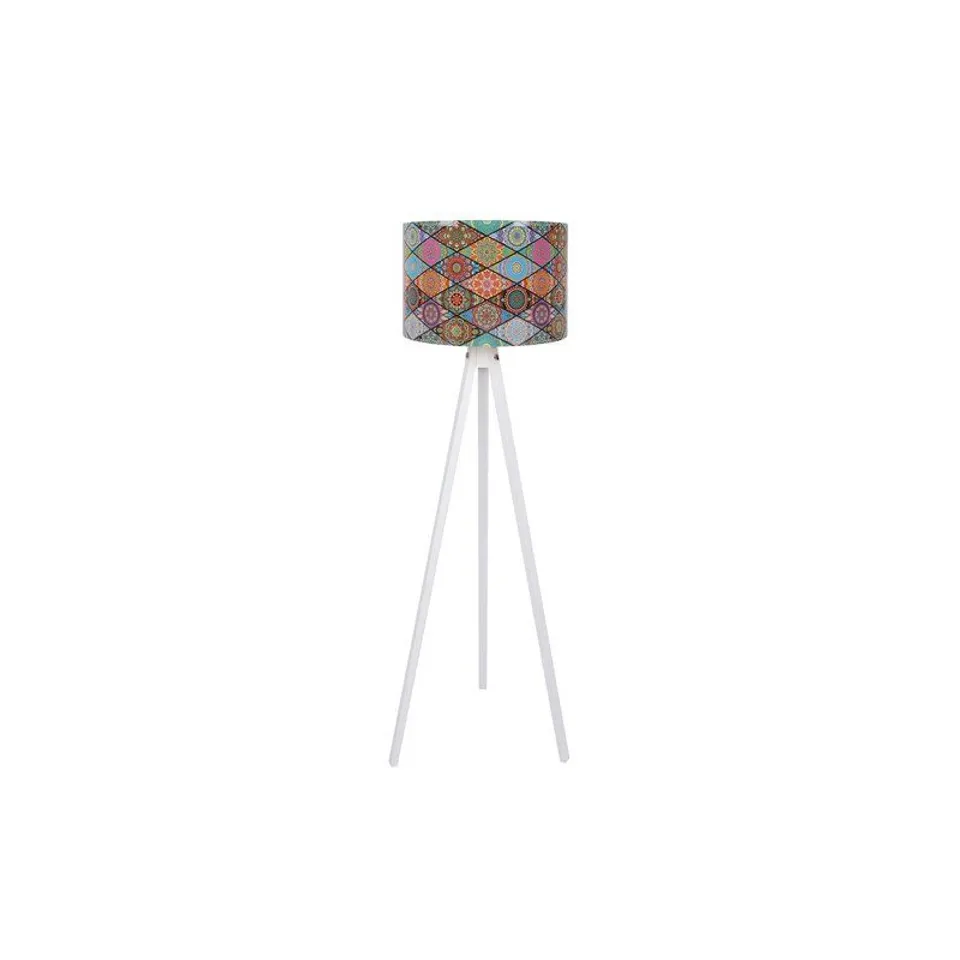 BOXED AADI 145CM TRIPOD FLOOR LAMP CREAM