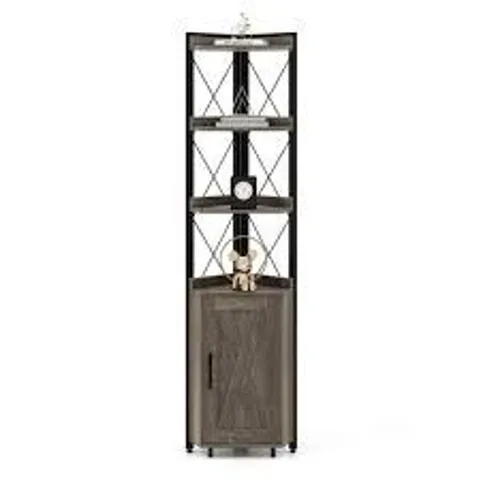 BOXED COSTWAY 6 TIER INDUSTRIAL CORNER STORAGE SHELF WITH ADJUSTABLE SHELF (1 BOX)