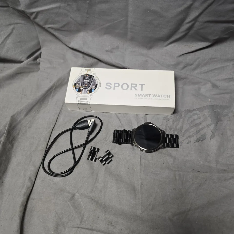 Sport Smart Watch with Metal Link Bracelet