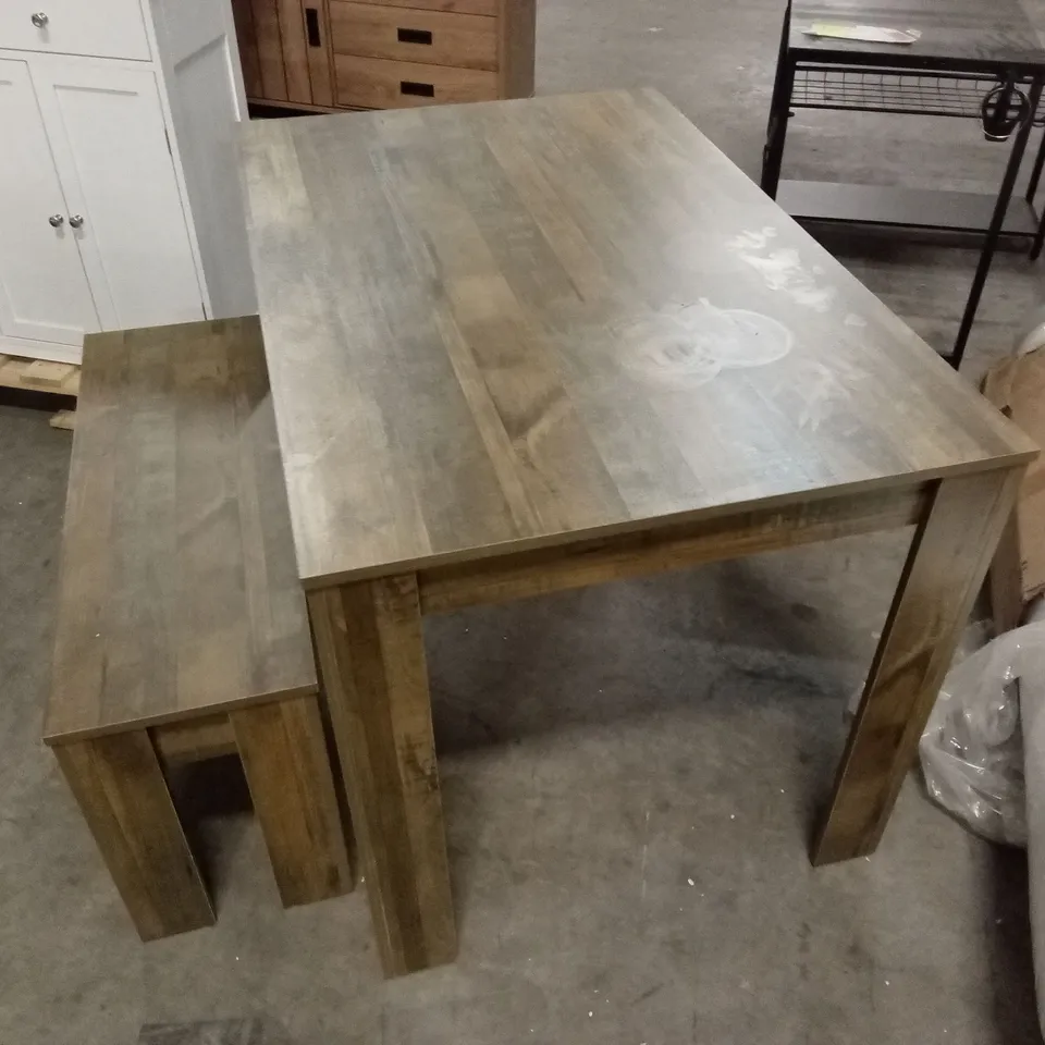 DINING TABLE WITH BENCH 