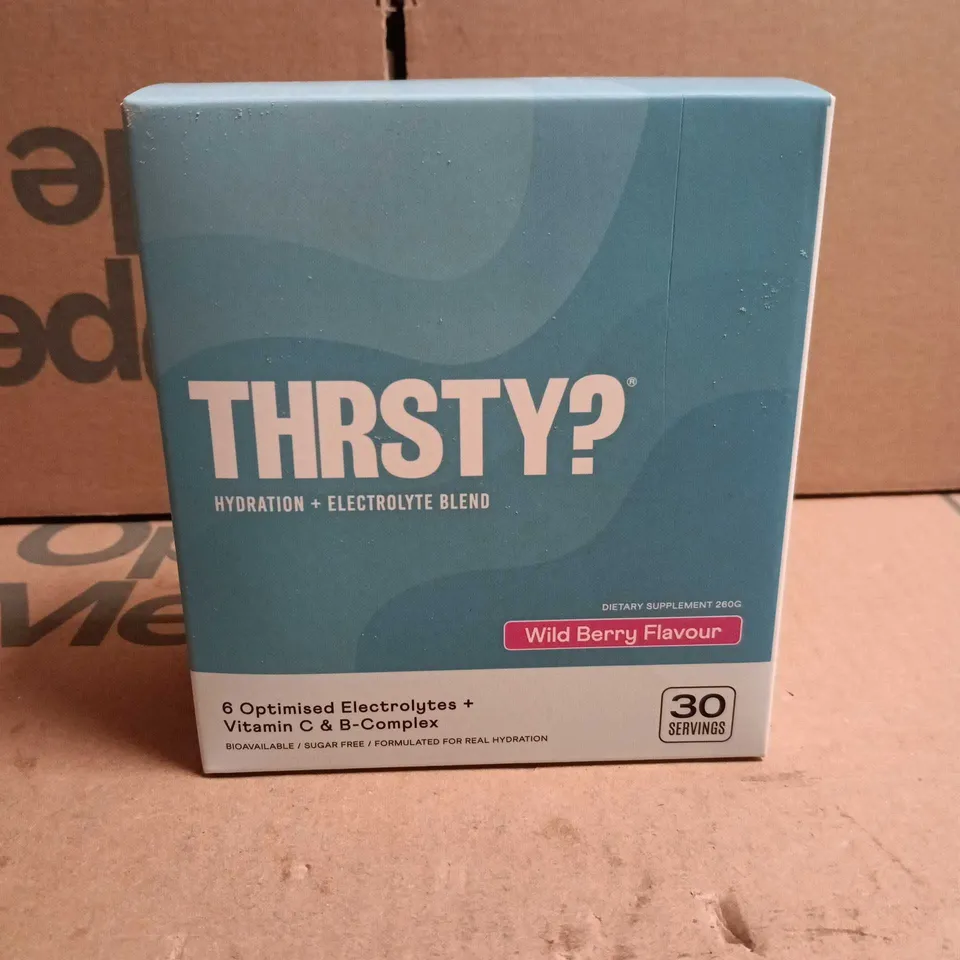 THRSTY? HYDRATION + ELECTROLYTE BLEND - WILD BERRY FLAVOUR (30 SERVINGS) 