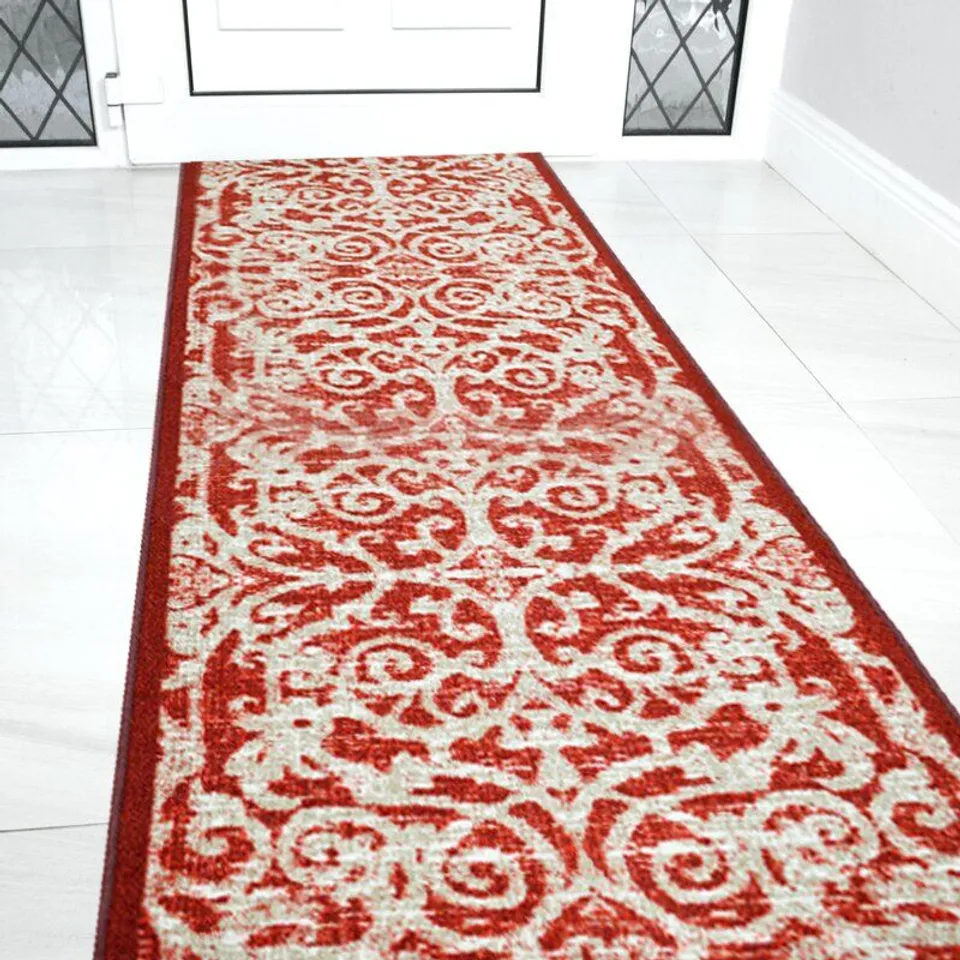 GARDEA HOOKED RED RUG SIZE - 66 X 457CM