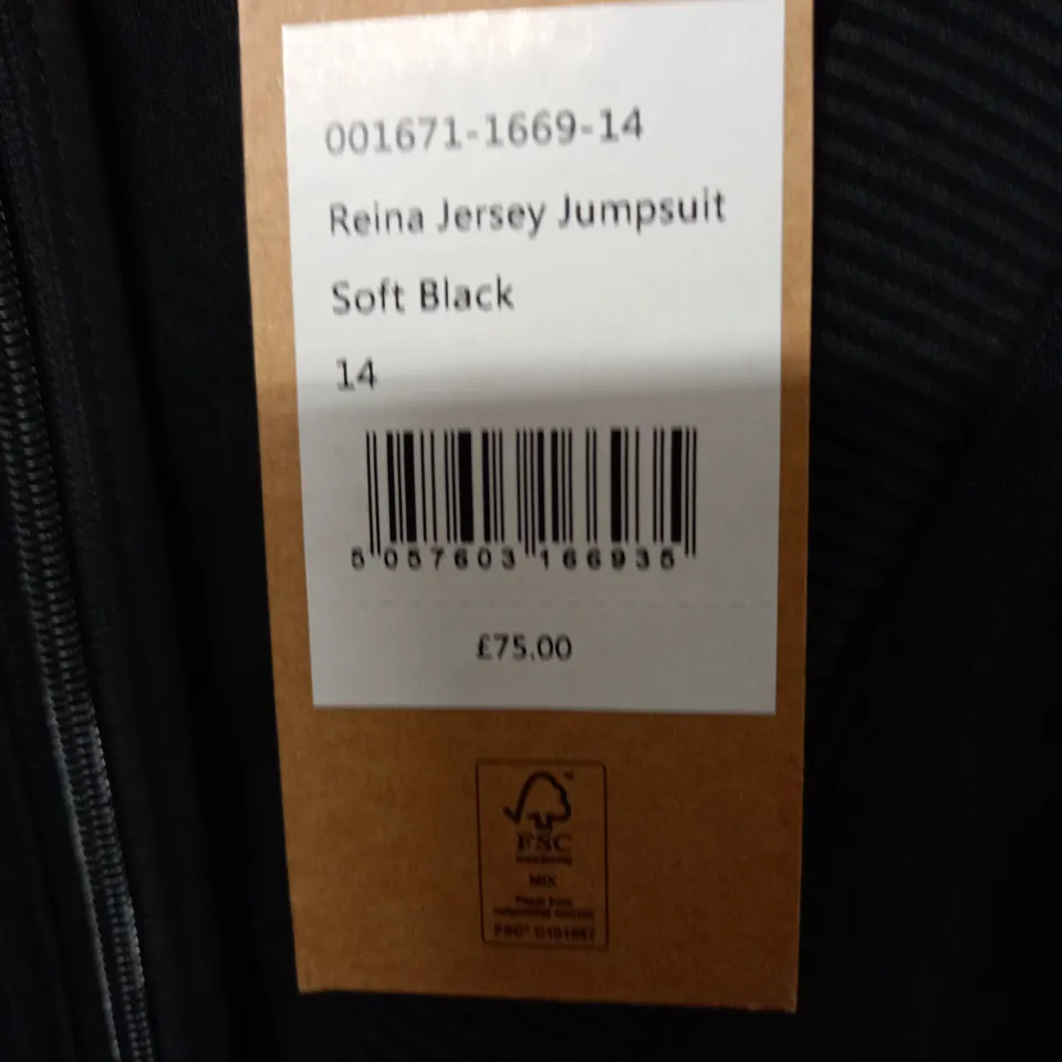 HUSH REINA JERSEY JUMPSUIT SIZE 14
