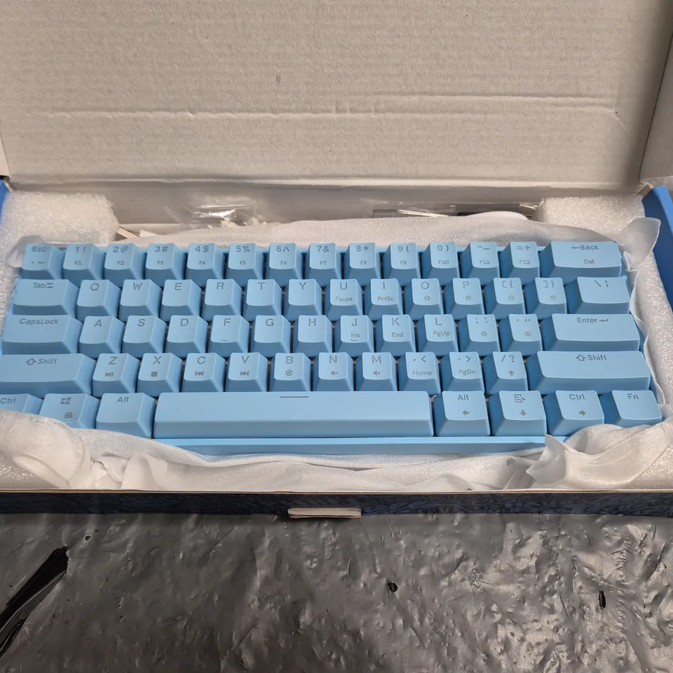BOXED GEEKY GK61 GAMING KEYBOARD IN BLUE - US LAYOUT 