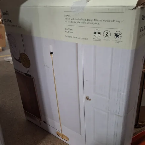 BOXED DUNELM CLARA FLOOR LAMP BASE – BRASS,