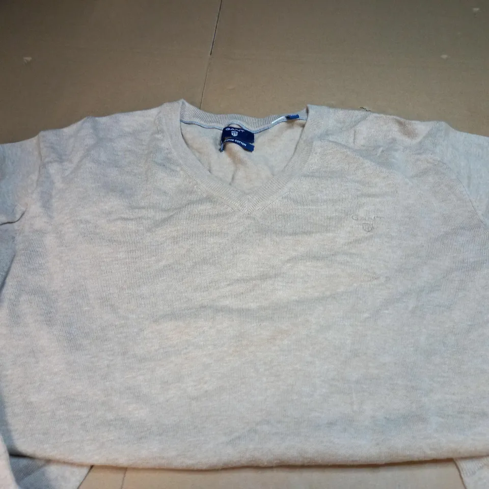 MENS STONE V NECK GANT JUMPER SIZE 2XL